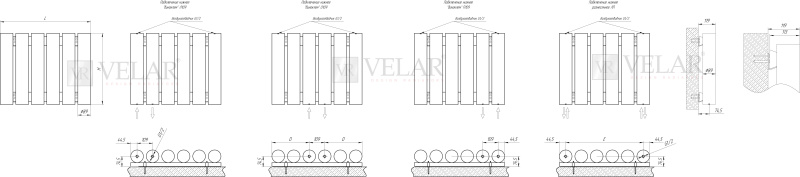 Радиатор VELAR R89 3000 V - 2 ЛП RAL9016