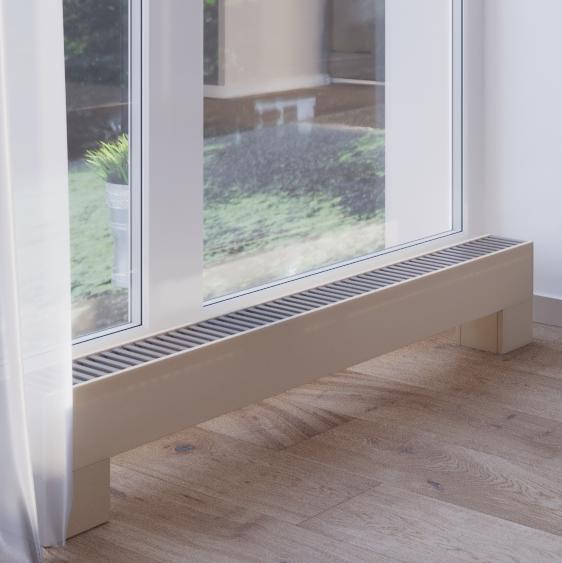 Напольный конвектор SAVVA KN 250x600 (ножка 100) Белый