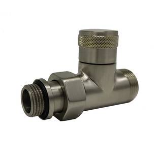 Прямой запорный вентиль SR Rubinetterie Tondera 1/2"х3/4" E, цвет матовый никель